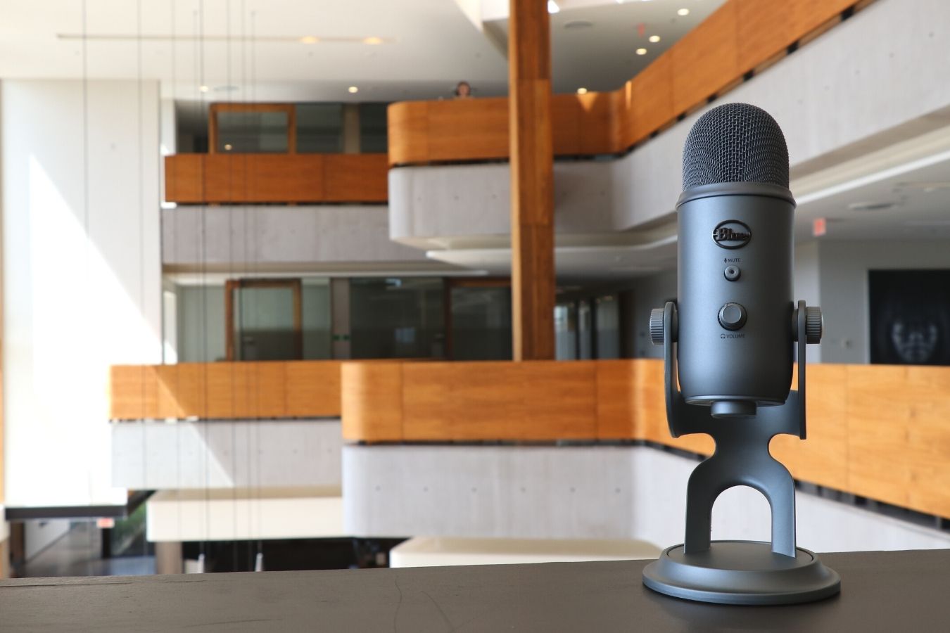 Yeti Mic In Ivey Atrium